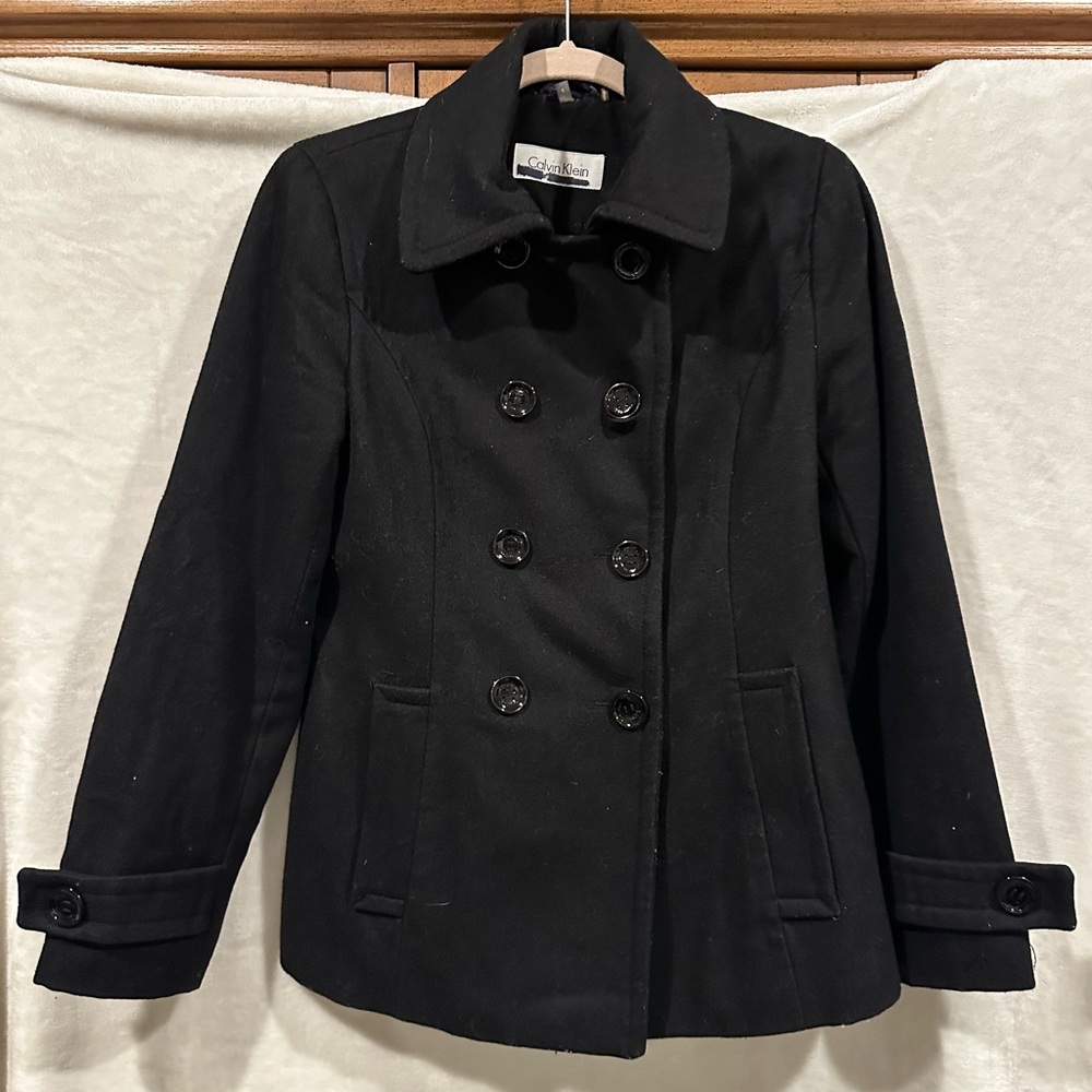 Black peacoat